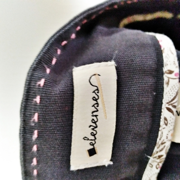 Anthropologie Elevenses Brown Embroidered Pencil Skirt Size 2 - Picture 5 of 6